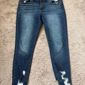 BKE Jeans Womens 33 Blue Payton Universal Fit Mid Rise Ankle Tall Stretch Denim